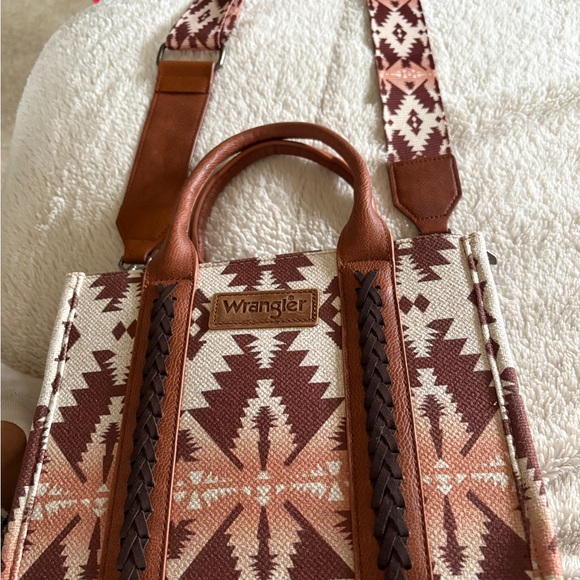 Wrangler Brown and Beige Patterned Women's Bag - Picture 3 of 7